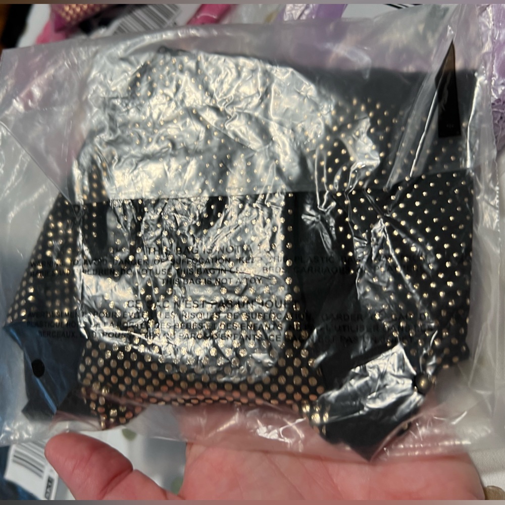 VS Cheeky panty size M color - black with gold metallic dots. - Picture 2 of 2